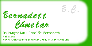 bernadett chmelar business card